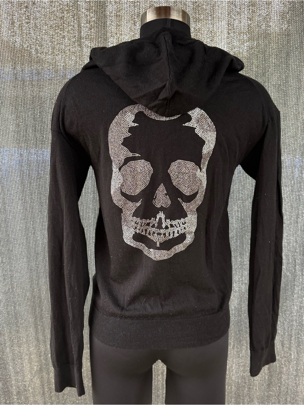Zadig & Voltaire Sixtine Full Zip knit hoodie 100% Fine Merino Wool Medium